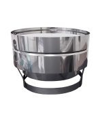 Static Anti Downdraught Chimney Cowl 12" Stainless Steel