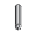 950mm Straight 5" Twin Wall Flue Matt Black from SHL