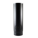 1/2m 5" W/Door Matt Black Vitreous Enamel Stove Flue Pipe