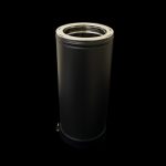 450mm Straight 5"Twin Wall Flue Matt Black from SHL