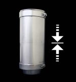 450mm Straight 5" Twin Wall Flue Telescopic from SHL