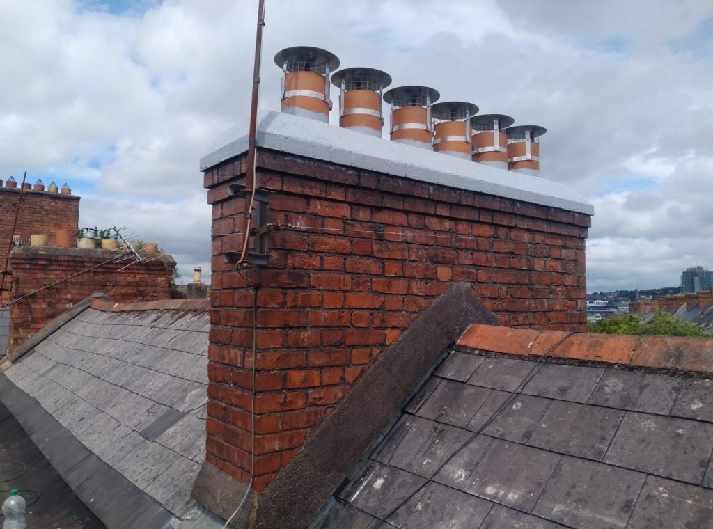 Water damaged chimney repaired by SHL in Cork
