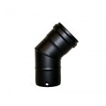 45 Degree Bend 3" Matt Black Vitreous Enamel Stove Flue Pipe (Pellet) from SHL
