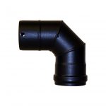 90 Degree Bend 3" Matt Black Vitreous Enamel Stove Flue Pipe (Pellet) from SHL