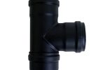90 Degree Tee Bend w/Cap 3" Matt Black Vitreous Enamel Stove Flue Pipe (Pellet) from SHL