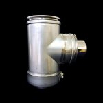 90° T Bend w/cap 3" Twin Wall Flue (Pellet)