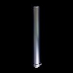 950mm Straight 3″ Twin Wall Flue Matt Black (Pellet)