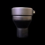 Black Gradual S/W Adapter 3" Twin Wall Flue (Pellet)
