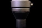 Black Gradual S/W Adapter 3" Twin Wall Flue (Pellet)