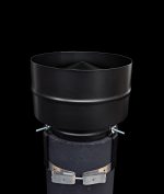 Static Anti Downdraught Chimney Cowl 8" Black
